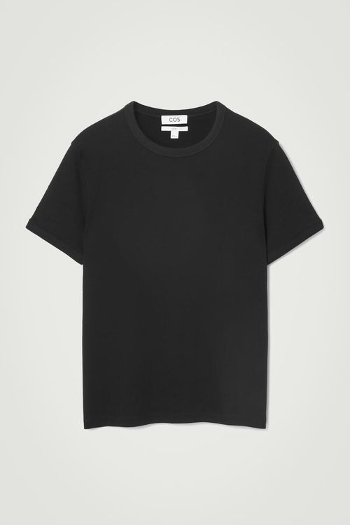 SLIM RIBBED COTTON T-SHIRT