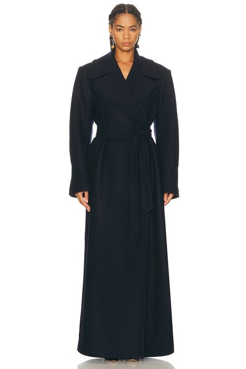Dries Van Noten Rafaella Coat in Navy - Navy. 42 also , 36