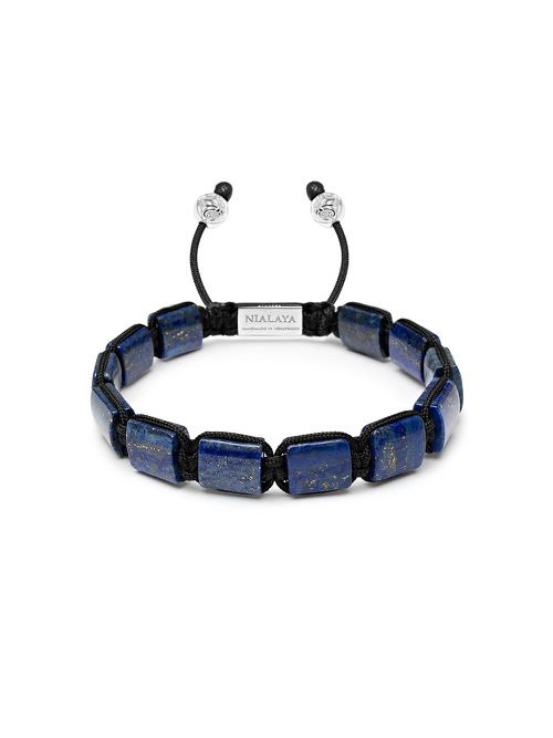 Nialaya Jewelry Armband mit Lapislazuli-Perlen - Blau