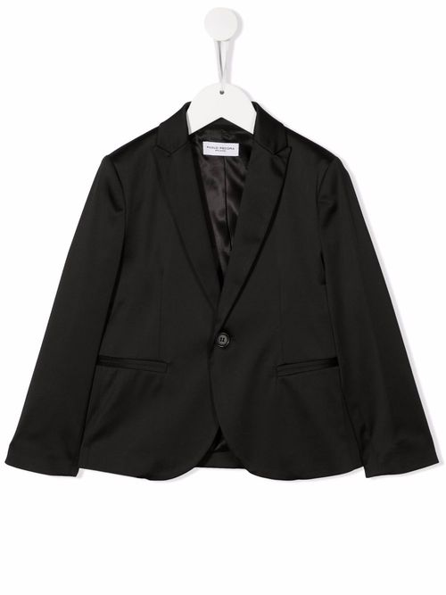 Fitted single-breasted blazer - Black
