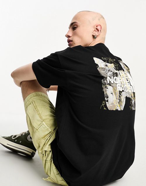 Heavyweight back print t-shirt in black