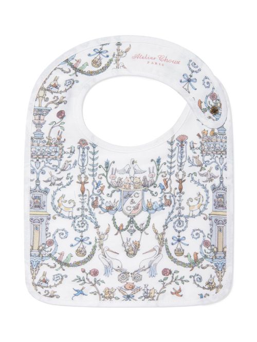 X Caitlin Wilson Toile de Jouy bib - White