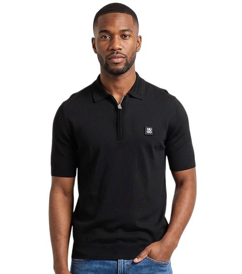 Black Shirt Collar Polos
