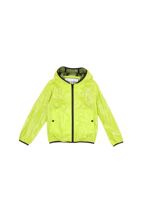 Lightweight Nylon Hooded Jacket — Yellow