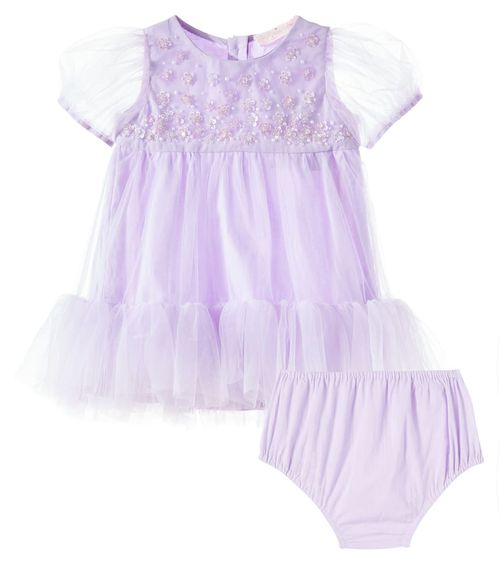 Baby Orchid Radiance set of dress and bloomers