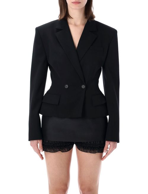 Tailored Wool Blazer with Sculpted Silhouette