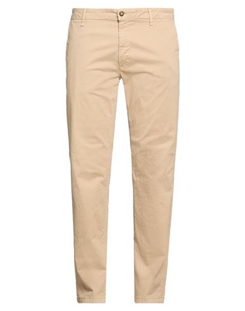 Man Pants Beige Size 42 Cotton, Elastane