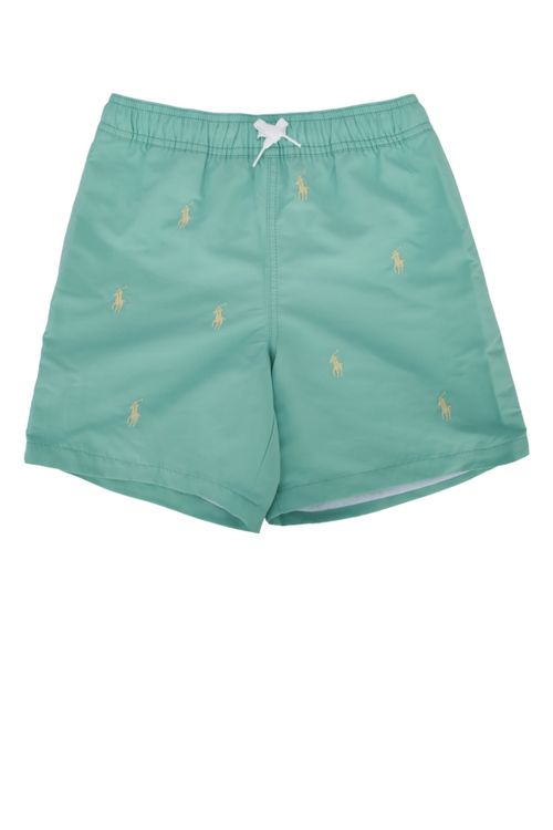 Pony-Embroidered Bermuda Shorts — Green