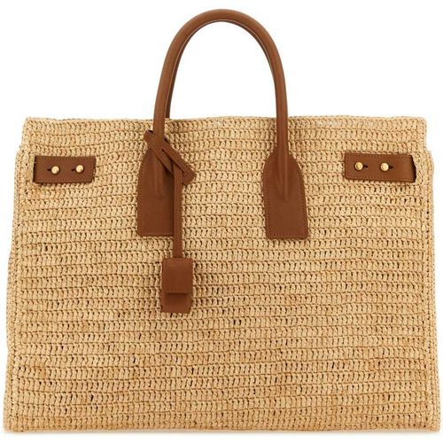 Saint Laurent Raffia Medium Sac De Jour Shopping Bag