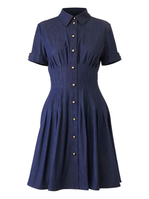 Denim mini dress - Blue