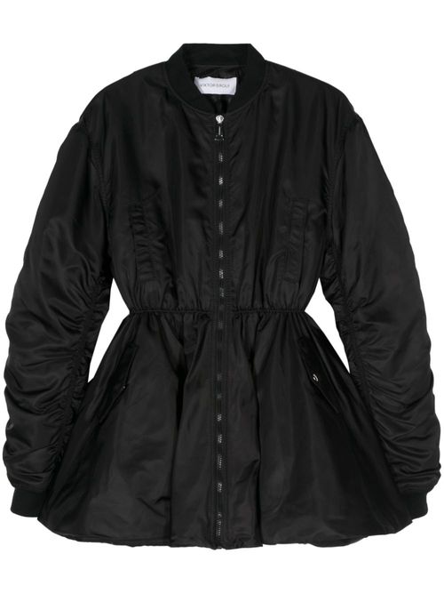 Padded flared bomber jacket - Black
