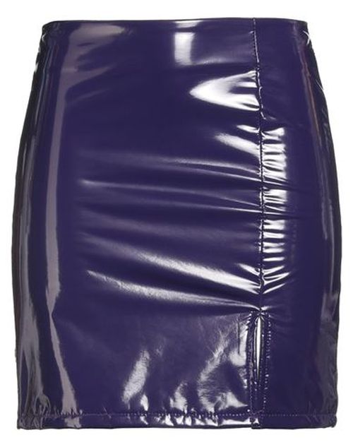 Woman Mini skirt Purple Size S Polyester, Polyurethane, Elastane