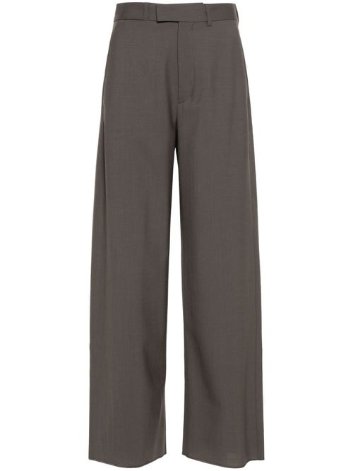Wrap-design wool trousers - Grey