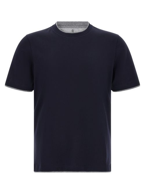 Cotton Crew Neck T-Shirt — Navy