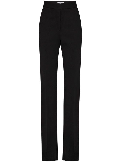 Evie high-waisted tailored trousers - Black