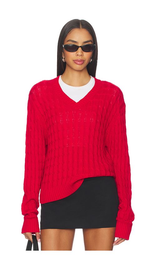 Frankies Bikinis Prince Cable Knit Sweater in Heartstrings. XXS also in L, M