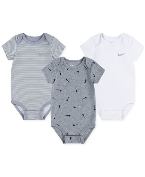 Baby Boys or Girls Essentials Bodysuits, Pack of 3 - DK Grey Heather
