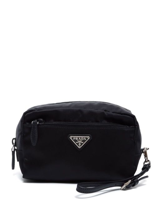 Triangle-logo pouch - Black