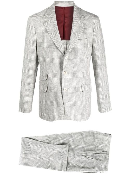 Single-breasted checked suit - Grey