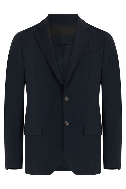 Men's Single-Breasted Straight-Cut Jacket with Central Button