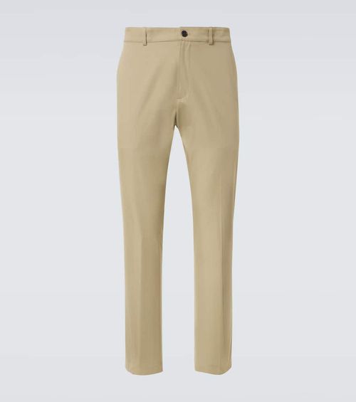 Cotton gabardine slim pants