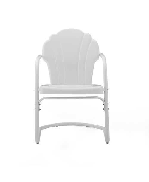 Tulip Retro Metal Chair - White