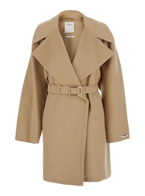 Virgin Wool Coat — Beige