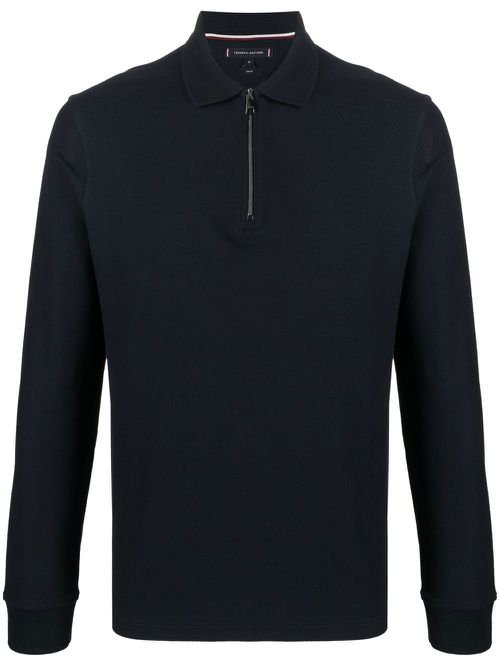 Long-sleeve polo shirt - Blue