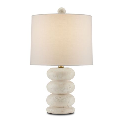 Beige Antique Brass Table Lamp from the Girault Collection