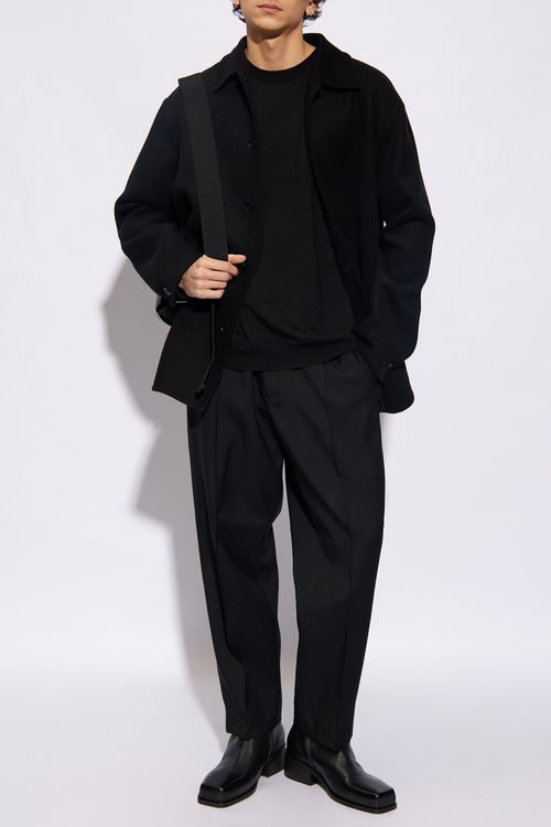Wool T-shirt, Men's, Black
