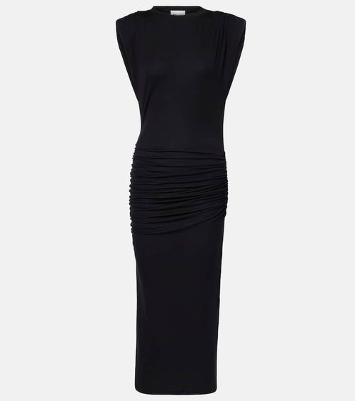 Donna draped jersey midi dress