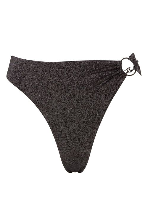 Ruched-detailing bikini bottoms - Black