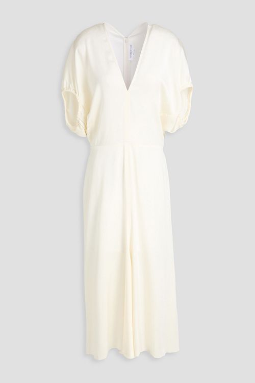 Satin-crepe midi dress - White - UK 12