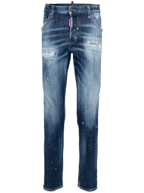 Skater distressed skinny jeans - Blue