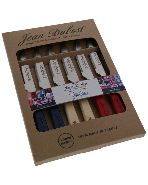 Set Of 6 Grill Beechwood Knives