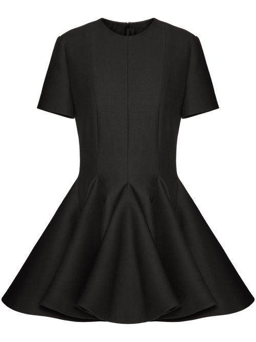 Flared mini dress - Black