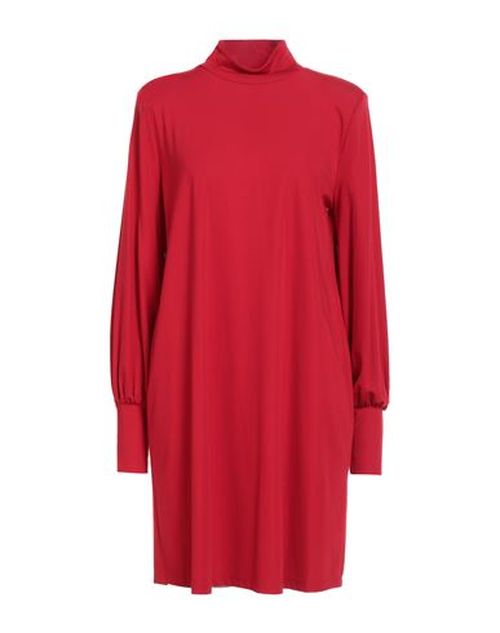 Crochè Woman Mini dress Red Size S Viscose, Polyamide, Elastane