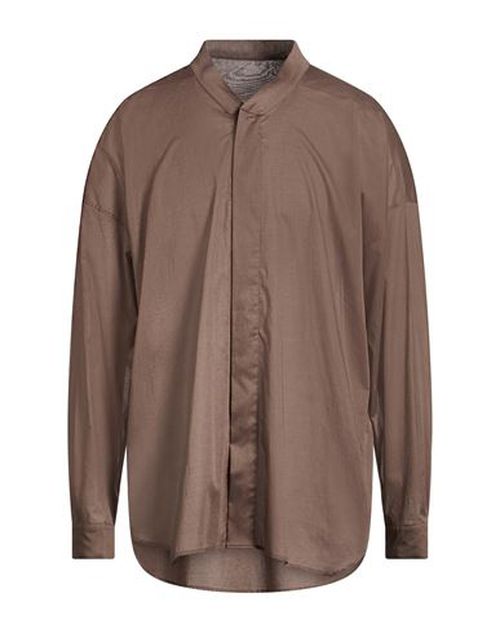 Man Shirt Taupe Size 38 Cotton