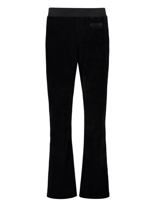 Embroidered-logo pants - Black