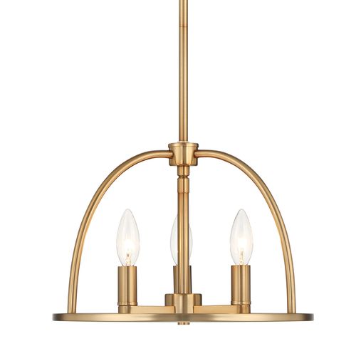 Abbott 3-Light Traditional Chandelier in Vibrant Gold