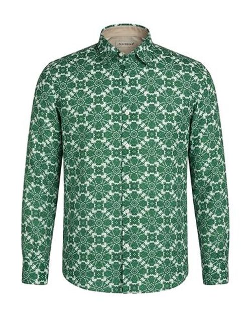 Man Shirt Green Size XL Linen