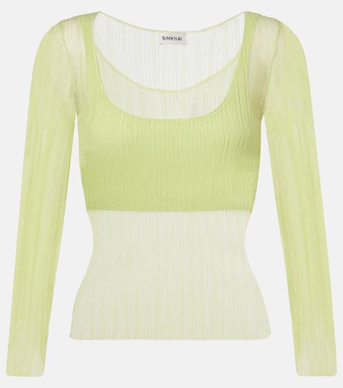 Sheer jersey top