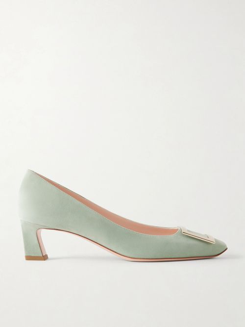 Belle Vivier Trompette 45 Suede Pumps