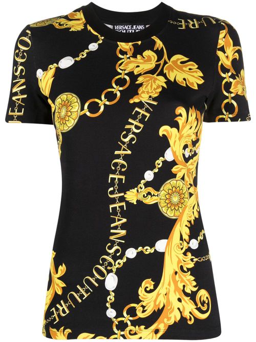 Logo Couture-print T-shirt - Black