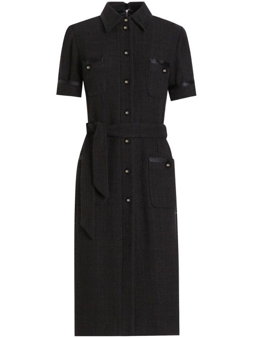 Belted shirtdress - Black