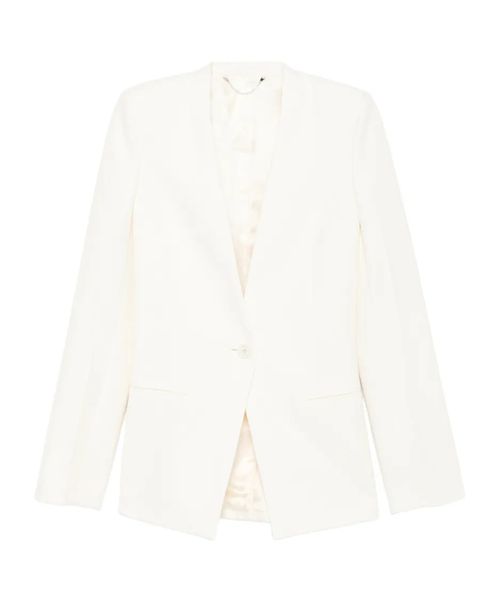 Collarless blazer