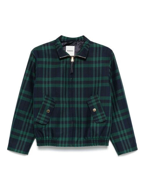 Tartan-check jacket - Green