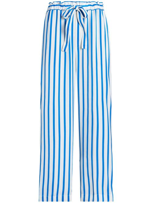 Striped straight-leg trousers - Blue