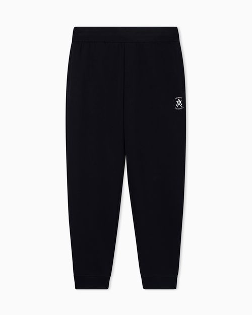 Jogger pants with metal logo