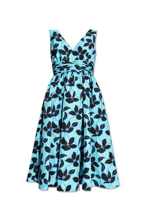 Kate Spade bloemen V-hals midi-jurk